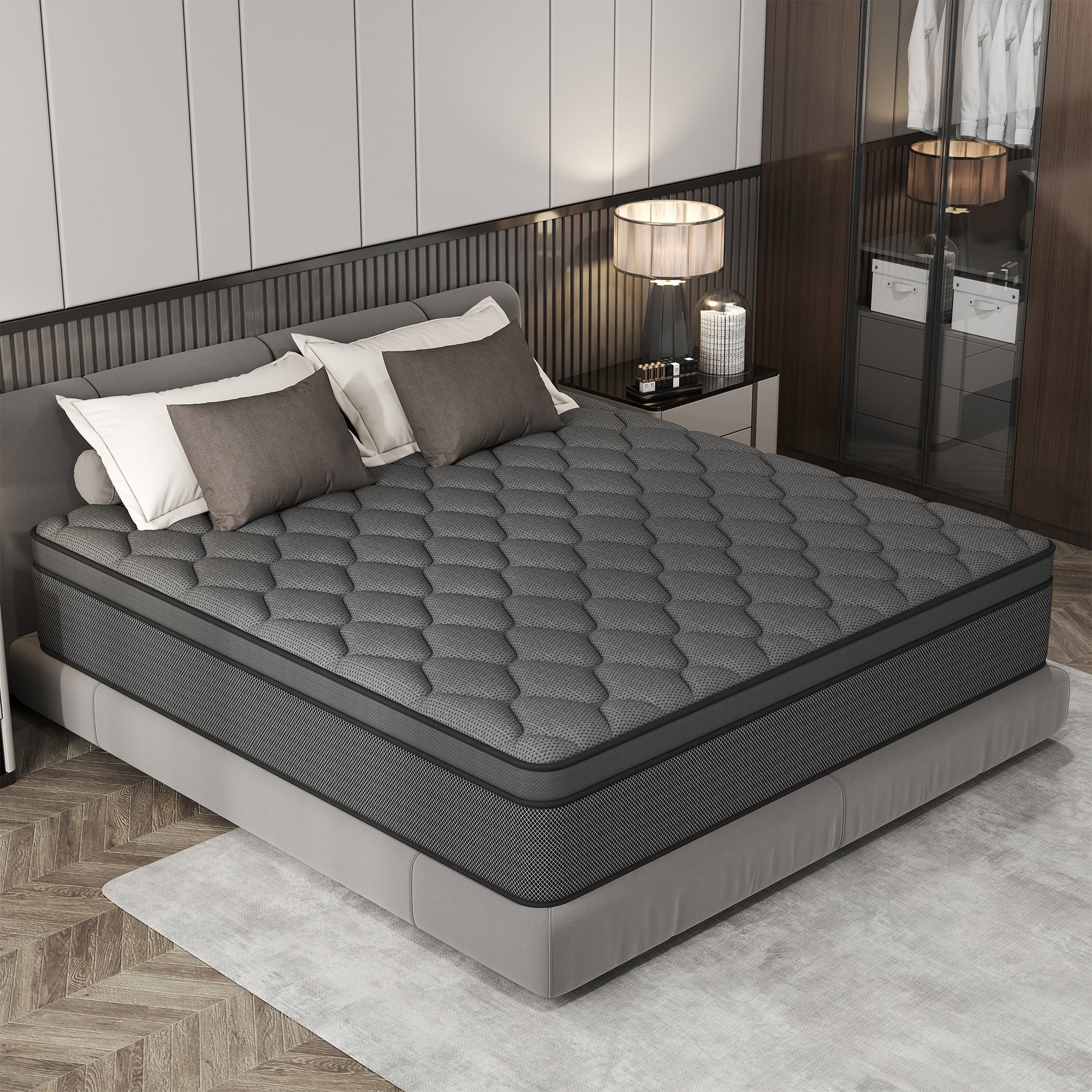 CICIMLU Full Mattress 12 inch Hybrid Gel Memory Foam & Pocket Innerspring, Pressure-Relief, Medium Firm Mattress