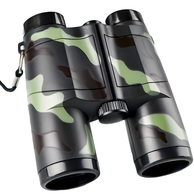 4X Magnification Kids Binoculars With Adjustable Focus, Outdoor Exploration Tool For Children, Camouflage Design With Carry Strap