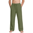 thumbnail image 6 of JTSRKL Linen Cargo Pants for Boys Lightweight Summer Casual Pull On Trousers Breathable Comfort Pants Solid Color Beach Vacation Long Pants with Multi-Pockets Army Green 13-14 Years, 6 of 10