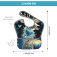 thumbnail image 2 of Bingfone Mess-Proof Baby Bib - Waterproof Bib for Baby Boy or Girl with Food Catcher Pocket, Unisex-Colorful Stained Glass Deer, 2 of 6