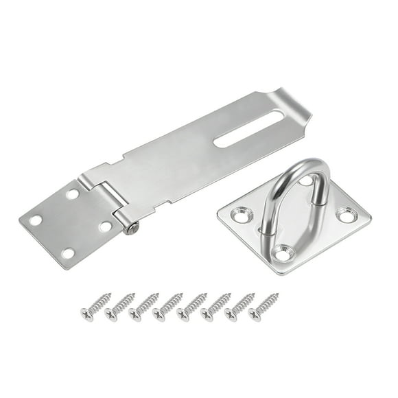 Unique Bargains Padlock Hasp Door Clasp Latch Security Safety Bolt Lock Latch Stainless Steel