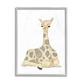 thumbnail image 2 of Stupell  Floral Crown Baby Giraffe Soft Animal Illustration Framed Wall Art 16 x 20 Black, 2 of 5