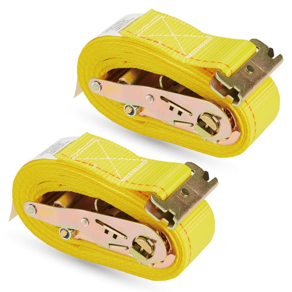 2 Pack E-Track Ratchet Straps 2" x 20' x 4,400 lbs Strength for Cargo Tie Down in Enclosed Trailer & Van by KODIAK STRAPS