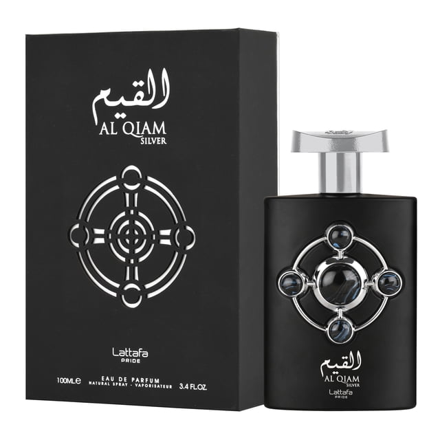 Lattafa Perfumes Al Qiam Silver for Unisex Eau de Parfum Spray, 3.4 Ounce