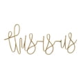 thumbnail image 1 of 30" X 0.6" X 12.9" Gold Metal Wall Art, 1 of 1