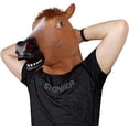 thumbnail image 2 of Máscara De Cabeza De Caballo, Máscara De Caballo Aterrador Máscara De Animal De Látex De Goma De Cabeza De Caballo Marrón, Fiesta De Disfraces De Halloween De Lujo, Marrón JAMW Sencillez, 2 of 5