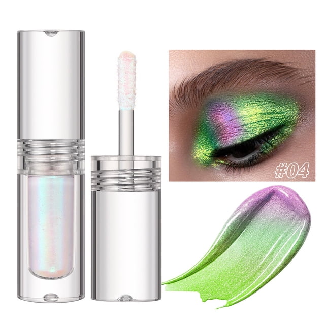 Eyeshadow Glitter Liquid Eyeshadow Metallic Eyeshadow Multicolor Shifting Highly Pigmented Long Lasting With No Creasing Multichrome Looks 10Ml, Eyeshadow for Women