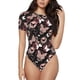 thumbnail image 1 of Balery Butterflies1 Body de cuello redondo de manga corta para mujer Tops de manga corta Tops básicos-Large, 1 of 7
