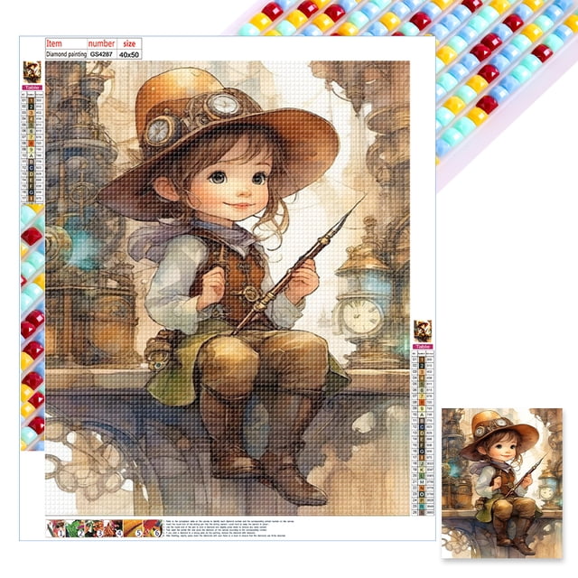 Con Cuentas Cuadradas 5D DIY Kit Mágico para Del Arte 40x50cm
