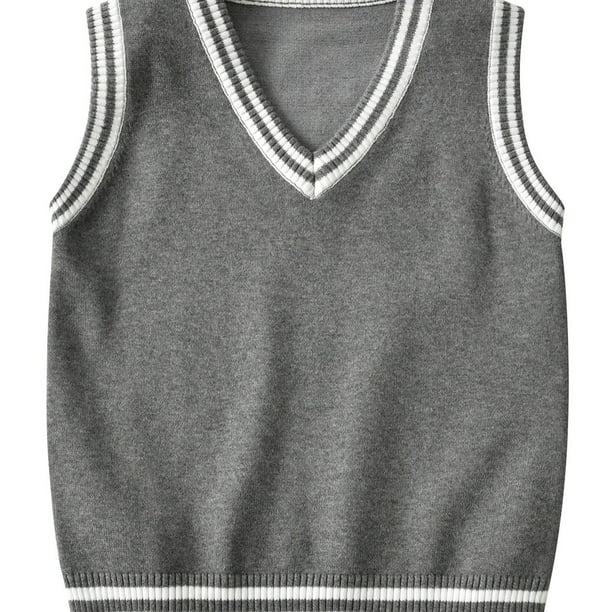 Boys white top sweater vest