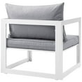 thumbnail image 4 of Modway Fortuna 9-Piece Aluminum Fabric Patio Sectional Sofa Set - White/Gray, 4 of 9