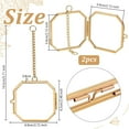 thumbnail image 2 of 2pcs Mini Hanging Glass Frame 2.2 Inch Wall Hanging Photo Frames Octagon Double Glass Picture Frame with Chain Brass Frame DIY Artwork Display Frames for Pressed Flowers Pictures Home Wall Golden, 2 of 9