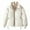 White, variant on Jinhomg Women's Warm Quilted Coat Casual Solid Long Sleeve Full-Zip Puffer Coats Fall Winter Comfy Down Jacket with Zipper Pockets Clearance Items for Women Khaki XXL