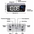 thumbnail image 2 of Digital Alarm Clock with USB Port for Charging,Adjustable Brightness Dimmer, LED Alarm Clock with Snooze Function,Desk Alarm Clock, 2 of 5
