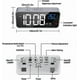 thumbnail image 2 of Digital Alarm Clock with USB Port for Charging,Adjustable Brightness Dimmer, LED Alarm Clock with Snooze Function,Desk Alarm Clock, 2 of 5