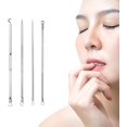 thumbnail image 5 of Juego de herramientas para eliminar puntos negros, 4 piezas, removedor de puntos negros profesional de acero inoxidable para el cuidado facial con estuche, 5 of 5