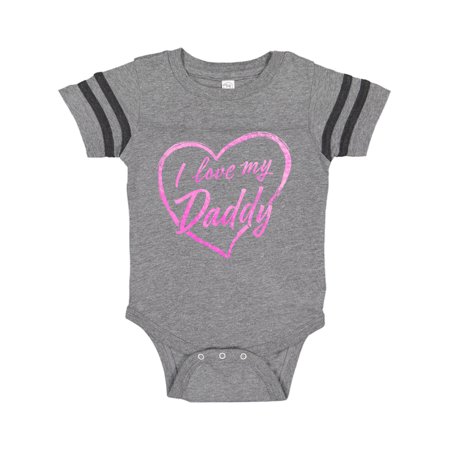 

Inktastic I Love My Daddy in Pink Chalk Heart Gift Baby Boy or Baby Girl Bodysuit