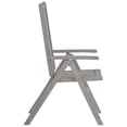 thumbnail image 5 of vidaXL Outdoor Recliner Chairs Patio Reclining Chair Gray Solid Wood Acacia, 5 of 13