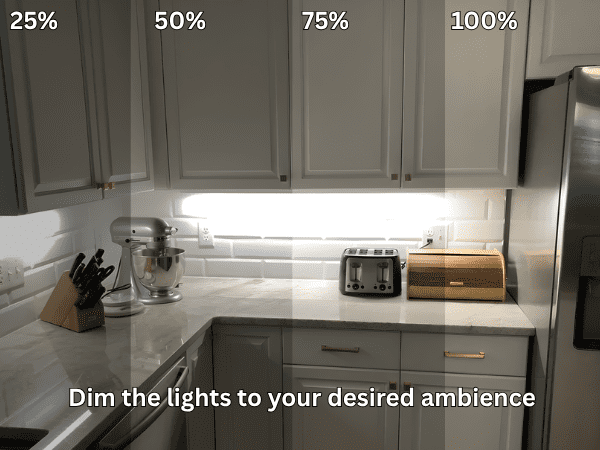 Vivio Lighting 6" LED Under Cabinet Light, Selectable CCT, 480 Lumens