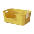 thumbnail image 1 of Inodoro abierto para mascotas, arena para gatos a prueba de salpicaduras, caja de arena para gatos, orinal duradero para gatos, inodoro con lados alto Amarillo, 1 of 8