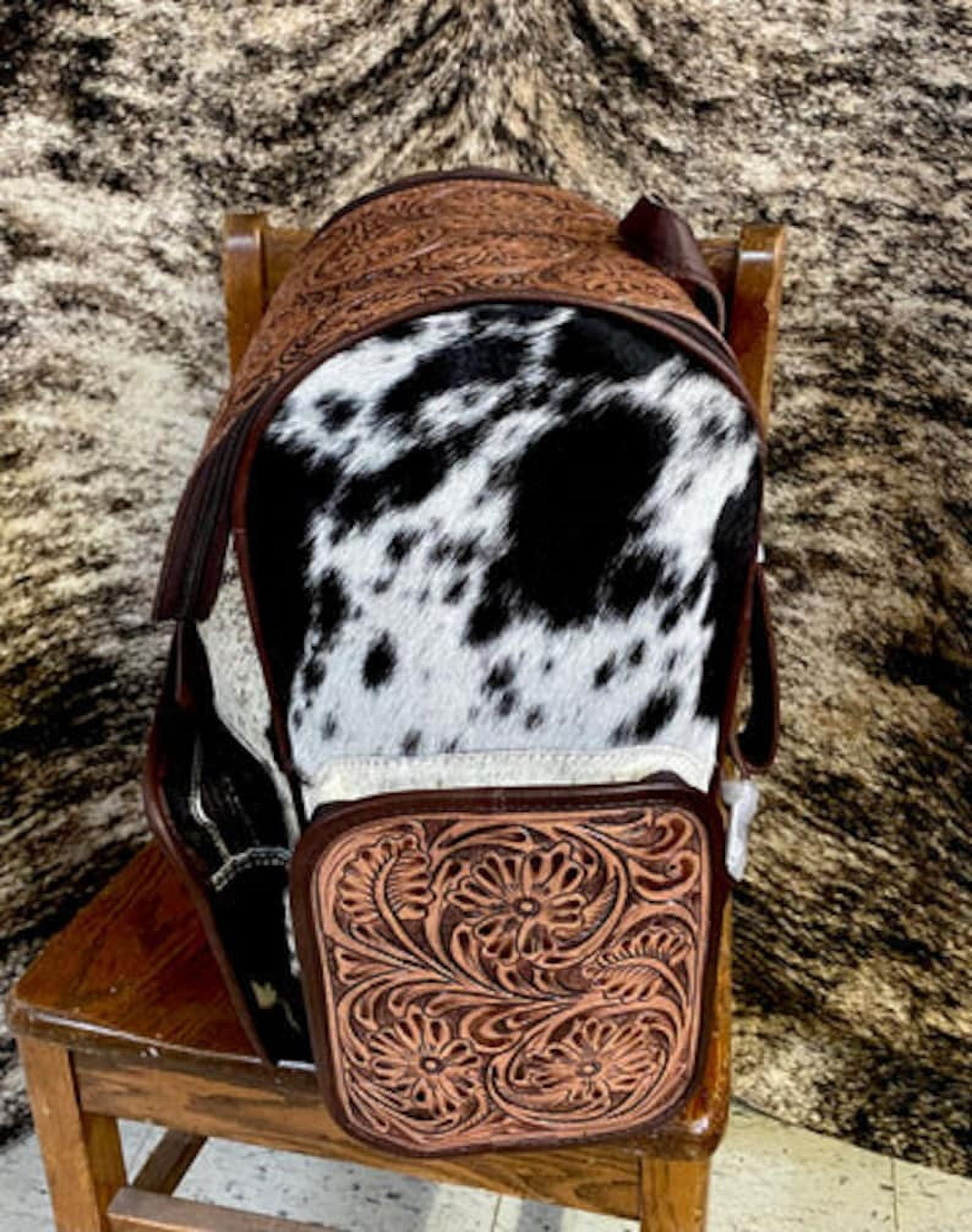Western cowhide Backpack, Large Leather Backpack, Cowhide Backpack, Cowhide Purse Leather Backpack for Women, Diaper Bag for women