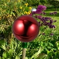 thumbnail image 4 of Homoyoyo Boule Miroir de Jardin Rouge en Acier Inoxydable Contemporain 1ensemble, 4 of 8