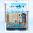 thumbnail image 3 of Kit de punto de cruz con bordado de mosaico de diamantes con paisaje 5D personalizado de ciudades de todo el mundo, decoración del hogar, 3 of 5