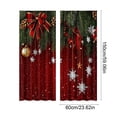 thumbnail image 3 of Christmas Blackout Curtains, 2 Panel Holiday Window Curtain Set, Light Blocking Window Drapes, Seasonal Home Window Decor, 23.6x59 inch, 3 of 6