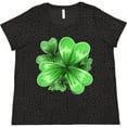 thumbnail image 3 of Inktastic Painted Clover Patch Shamrocks for St. Patricks Day Women's Plus Size T-Shirt, 3 of 5