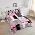 thumbnail image 4 of Erosebridal Geometric Stripe Bedding Twin Comforter Set,Rectangle Lines Down Comforter,Patchwork Decor,Reversible,Lightweight,2-Piece, 4 of 7