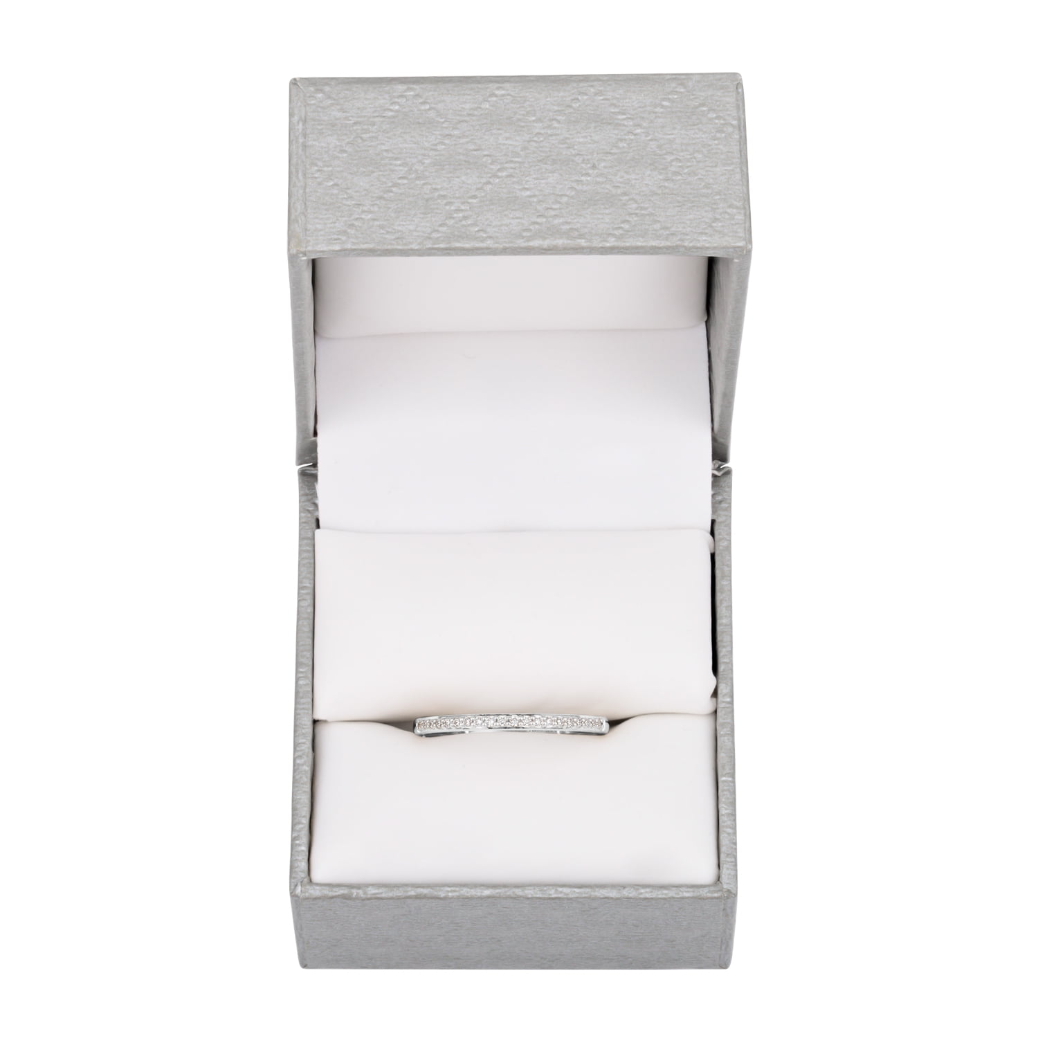 Sterling Silver and Genuine Diamond 1/10 cttw Stackable Ring
