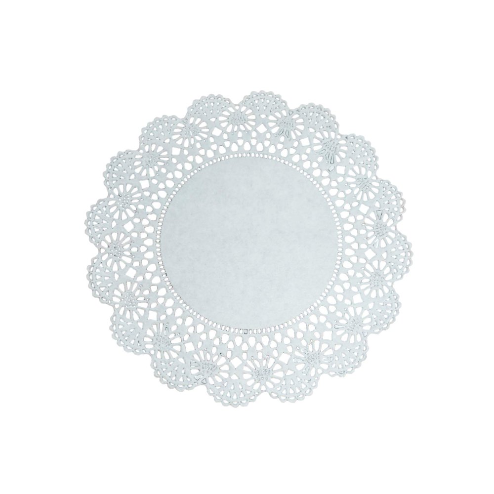 MT Products White Lace Disposable Paper Doilies
