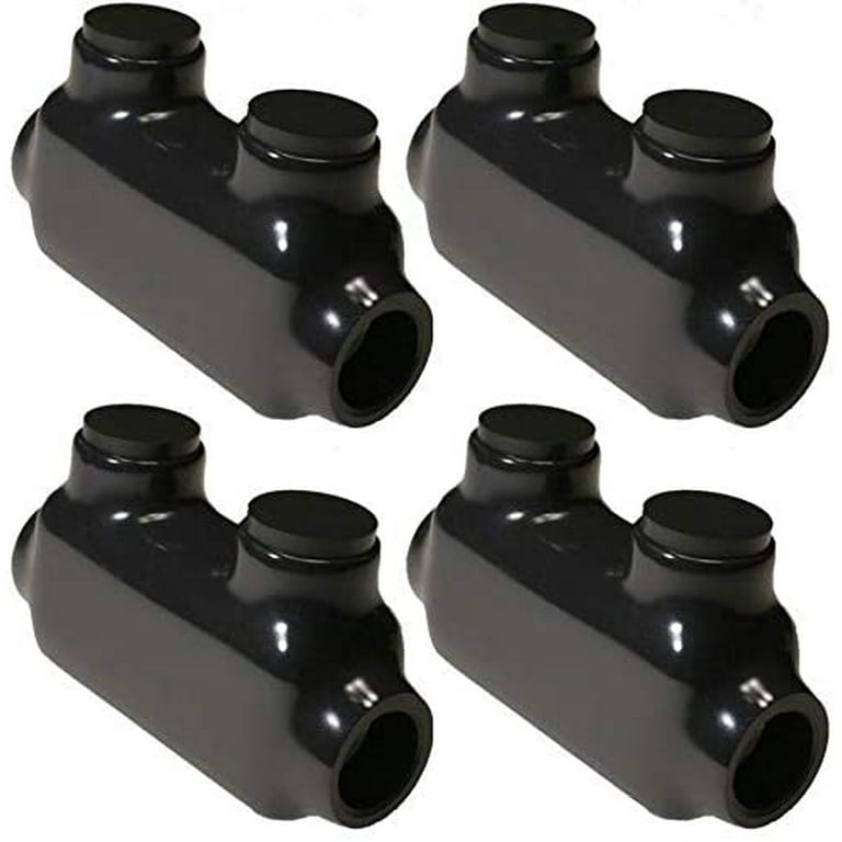 Pack Of 4) Morris Products Item 97017, Black Insulated in-Line