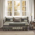 thumbnail image 3 of Woolrich Winter Plains 5 Piece Cotton Plaid Quilt Daybed Bedding Sets, 75"x39", Tan/Brown, 3 of 5