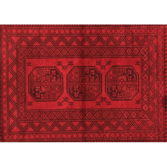 Ahgly Company Indoor Rectangle Southwestern Red Country Area Rugs, 4' x 6'