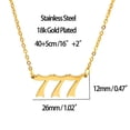 thumbnail image 7 of Gold Necklace for Women, Number Necklace, Stainless Steel Hypoallergenic High-Polished Simple Angel Number 444 Pendant Necklace is A Perfect Gift for Valentine's Day and Mothers' Day, 7 of 7