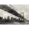 thumbnail image 2 of Roko, Ken 14x11 Gold Ornate Wood Framed with Double Matting Museum Art Print Titled - City Bridge 1, 2 of 4
