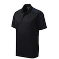 thumbnail image 5 of Sport Tek Adult Male Men Piped Short Sleeves Polo Black/Tr Royal X-Small, 5 of 6