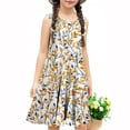 thumbnail image 6 of IFNWSV Pretty Dresses for Girls Sleeveless Round Neck Print Pattern Cotton Blend Dress Knee Length for 6-14 Years, 6 of 6