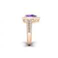 thumbnail image 6 of 14K Rose Gold Pear Shaped Amethyst Ring For Women Birthstone Teardrop Ring, 6 of 8