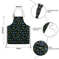 thumbnail image 3 of Neon Games Element Black Pattern Kids Aprons for Girls and Boys,Adjustable Neck Strap Toddler Aprons for Kids Cooking Baking, 3 of 6
