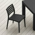 thumbnail image 6 of Luxury Commercial Living 33" Black Outdoor Patio Stackable Dining Chair, 6 of 9