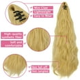 thumbnail image 4 of SAYFUT 18" 24" Hair Piece Pony Tail Min Claw Clip Ponytail Hair Extension For Women Synthetic Long Body Wavy Curly Hair Claw Hairpiec, 16Colors, 4 of 8