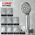 thumbnail image 5 of sumerain Shower Head with Filters for Hard Water,Brushed Nickel High Pressure Handheld Shower Head with Filtered 9 Spray Settings, Remove Chlorine and Heavy Metals, 5 of 12
