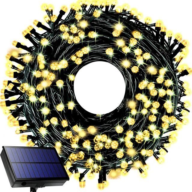 Luces solares navideñas Ucutely, 35 m, 300 LED, 8 modos, IP65