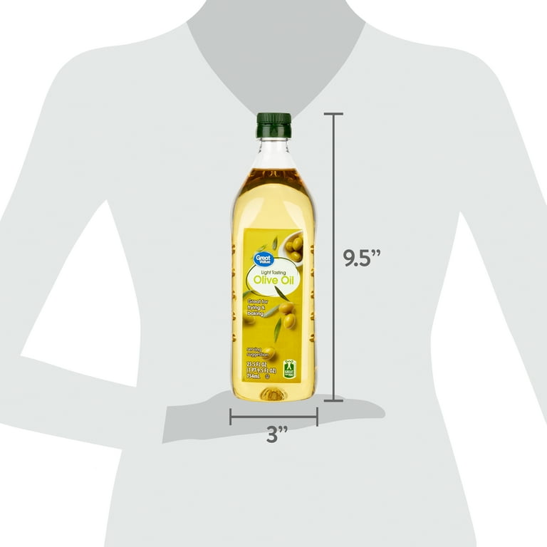Great Value Light Tasting Olive Oil, 25.5 fl oz for cooking