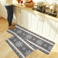 thumbnail image 5 of Kitchen Rug Mat Christmas Snowflake, Set of 2, Anti-Fatigue Non-Skid Washable Kitchen Runner Rugs, Winter Grey Soft Comfort Rug for Kitchen, Floor Home, Front of Sink, Laundry, 5 of 6