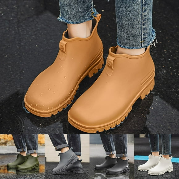 Rain Boots Couple Rain Shoes Versatile Water Shoes Bottom Non Slip Kitchen Rubber Women Rubber Boots White 39