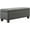 Grey, variant on Black Faux Leather Ottoman with Storage, Rectangular Extra Long Storage Bench for Bedroom and Living Room