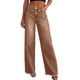 thumbnail image 1 of Jeans PRETTYGARDEN de Pierna Ancha para Mujer de Cintura Alta Marrón, 1 of 4